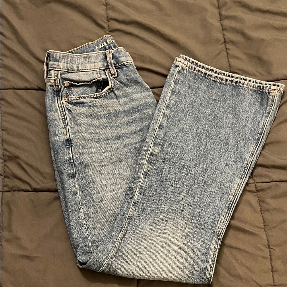 American Eagle Outfitters Women's Classic Denim High Rise 90s Flare Leg Jeans